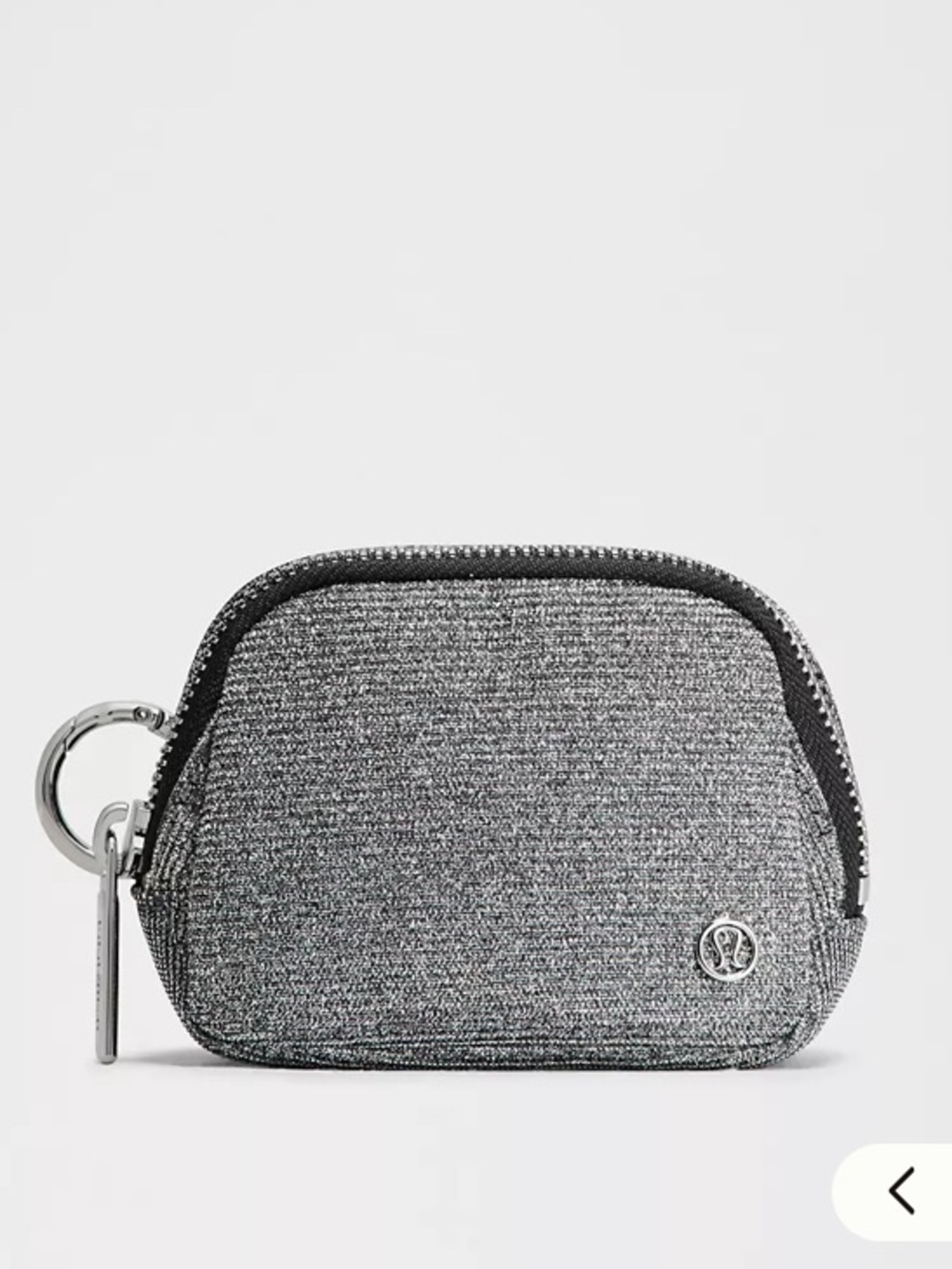 NWOT lululemon athletica Metallic Silver Nano Belt Bag